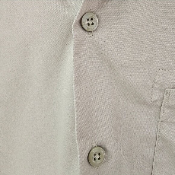 Dickies Long Sleeve Work Shirt Men’s L Khaki Button Front Durable Uniform - Picture 4 of 13